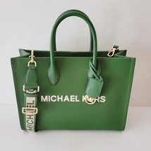Michael Kors Mirella Medium EW Tote Crossbody Shopper Bag Fern Green Leather - £116.74 GBP