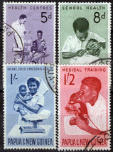 ZAYIX Papua New Guinea 184-187 Used Medical Health Services  071423S152 - £1.19 GBP