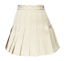 Women High Waist Solid Pleated Plus size Single Tennis Skirts (XL, Khaki) - $25.73