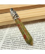 Natural Crystal Pendulum Gemstone Necklace - $223.68 MXN