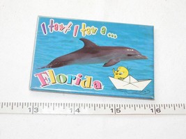 I Tawt I Taw a...Florida Dolphin &amp; Tweety Bird Magnetic fridge 2 1/8&quot; X 3&quot; - $10.29
