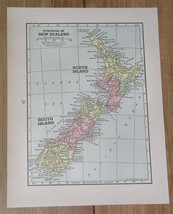 1943 Vintage Wwii Map Of New Zealand - £13.35 GBP