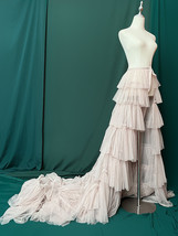 Blush Wedding Detachable Tulle Maxi Skirt Bridal Plus Size Tiered Tulle Skirt image 3