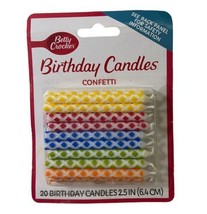 Betty Crocker 20 Count Confetti Birthday Party Candles 2.5&quot; High Multi-C... - £3.09 GBP