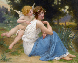 Framed Canvas Art Print Painting Cupid And Psyche - £29.59 GBP+