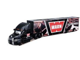 Mack Anthem Enclosed Car Transporter &quot;WARN - Go Prepared&quot; Black with Gra... - $39.59