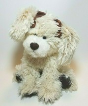 Gund Biffy Plush Puppy Dog 10&quot; Beige &amp; Brown Shaggy Bows in Ears  - £13.38 GBP