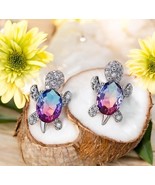 Turtle Gem Stud Earrings | Ocean-Inspired Jewelry | Elegant Gift for Women - $238.69 MXN