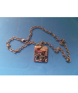 Sagittariu Silvertone Pendant with Simulated Birthstone On Chain-Vintage - $15.00