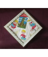 Vintage BOXED Set of 3 Childrens HANKIES HANDKERCHIEFS with Jigsaw Puzzl... - £19.77 GBP