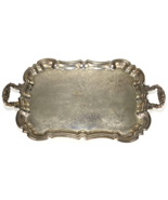 Leonard Silver Footed Serving Tray w Handles-Engraved - 18.75 x 13.75&quot; +... - £47.59 GBP