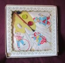 Vintage Boxed Set Of 3 Childrens Hankies Handkerchiefs With Toy Artist Palette  - £19.64 GBP
