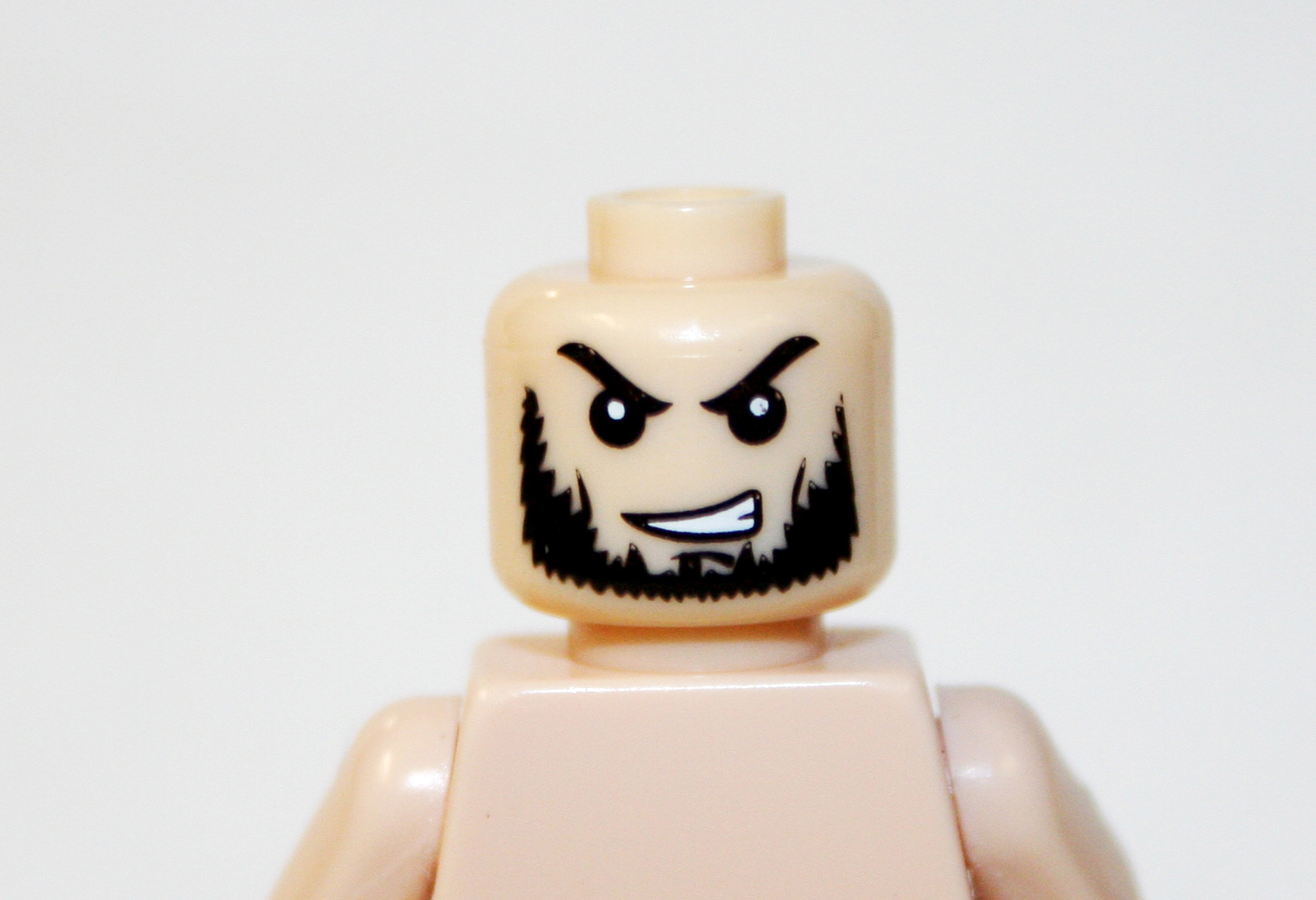 Minifigure Head Male Lower Beard Head Diy US Seller - £2.85 GBP