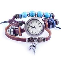 Turquoise Beads Leather Watch - £35.88 GBP