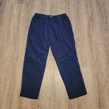 Woman Within Pull On Corduroy Pants Blue ~ Sz 16WP ~ High Rise ~ 27.5&quot; Inseam - £16.17 GBP