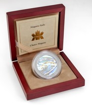 2003 Canada Silver Holographic Niagara 1 Oz. w/ Box and CoA Natural Wonders - £69.63 GBP