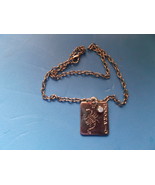 Scorpio Rectangular Silvertone Pendant W/Simulated Birthstone on Chain-v... - $15.00