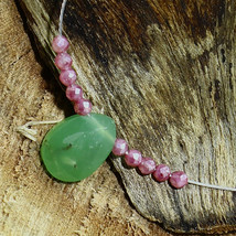 Chrysoprase Faceted Pear Moonstone Bead Briolette Natural Loose Gemstone Jewelry - £2.35 GBP