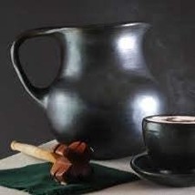 Chocolate Pitcher 1.5 Liters  Black Clay 100% Handcraft Made in La Chamb... - £45.26 GBP