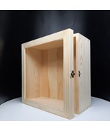 Extra Deep Unfinished wood Shadow Box Glass door 13 &quot; x  13&quot; x 6 4/16 &quot; - €86,64 EUR