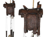 Western Country Cowboy Rustic Horse Saddle Decorative Wind Chime Garden ... - £35.16 GBP