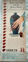 Chen Yu Long Lasting Nail Lacquer 1920s Magazine Print Advertisements Art - £10.04 GBP