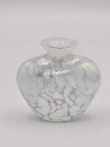 Silvestri Mouth Blown Art Glass Iridescent Perfume Bottle No Topper - $58.34