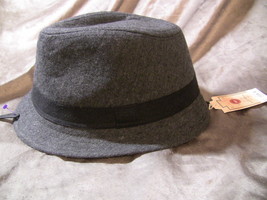 Charcoal Gray Short Brim Fedora Hat S/M - Unworn  - $13.00