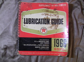 1966 Texaco Lubrication Guide  - $16.00
