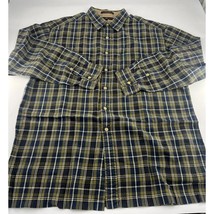 Vintage Tommy Hilfiger Shirt Mens Extra Large Green Blue Checkered Butto... - $23.10