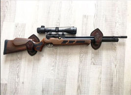 Leather Gun Rack Wall Mount. Buck Head Design. For 2. Perfect Christmas Present! image 5