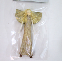Vintage Reflections Of Nature Christmas Ornament Angel Gold Dress Blonde 2000 - £7.91 GBP