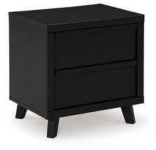 Danziar - Black - Two Drawer Night Stand - $163.00