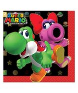 Super Mario Brothers Dessert Napkins Birthday Party Supplies 16 Per Pack... - $4.25