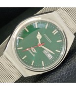 JAPAN VINTAGE CITIZEN AUTOMATIC 8200 MENS GREEN COLOR DIAL WATCH a500222-1 - €22,95 EUR