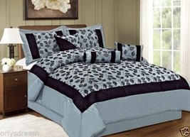 QUEEN size Bed in a Bag 7 pcs Luxurious Comforter Bedding Ensemble Set Leaf -... - $79.15