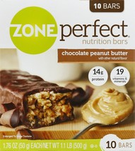 Zone Perfect Chocolate &amp; Peanut Butter Nutrition Bars, 10-1.76 Ounce Bars - $37.99