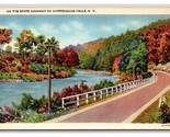 State Highway To Chittenango Falls New York NY UNP Linen Postcard J19 - £3.12 GBP