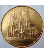 CATHEDRAL ST. JOHN Church New York Religious Pilgrimage Gild Medal Token... - £7.85 GBP