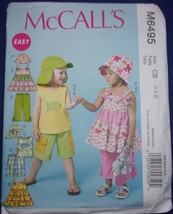 McCall’s Toddlers Children Tops Shorts Pants & Hat Size 1-3 #M6495  - $4.99