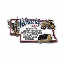 Nebraska Information State Magnet by Classic Magnets, 3.7&quot; x 1.9&quot;, Colle... - £3.68 GBP