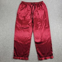 Adonna Womens Pajama Pants XL Red Black Polka Dot Christmas Holiday Sati... - $15.79