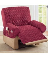 Chair Recliner Furniture Protective Cover w/ Pockets Diamond Quilted ~ 6 Colors - $39.33