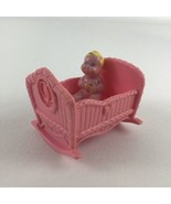 Fisher Price Loving Family Dollhouse Replacement Rocking Crib w Baby Fig... - £23.18 GBP