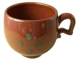 Artisan Ceramic Mug by MUD PIES Coffee Cup Signed MP BG Hand Crafted Pottery - £11.41 GBP