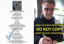 Buck Dharma signed Blue Oyster Cult Dont Fear The Reaper Lyrics sheet COA Proof - £116.76 GBP