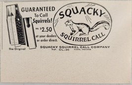 1956 Print Ad Squacky Squirrel Calls Guaranteed Flora,Indiana - $6.99