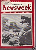 Newsweek Magazine Tito: Peace September 2, 1946 - £11.72 GBP