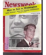Newsweek  Bobby Kennedy&#39;s Role November 21, 1960 - £11.67 GBP