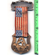 Vintage Early 20th Century Jr. O.U.A.M. Masonic Freemason Ribbon Badge N... - £19.91 GBP